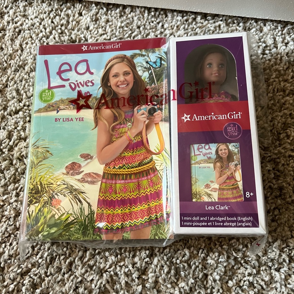 American girl set with mini doll